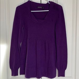 Empire waist purple sweater